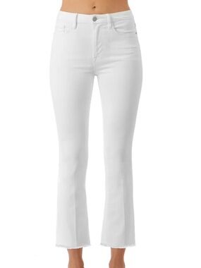 Starlet Cropped Bootcut Jeans - White